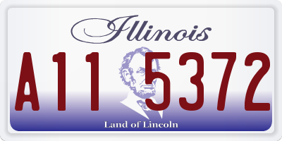 IL license plate A115372
