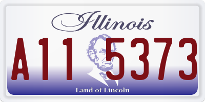 IL license plate A115373