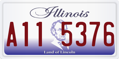 IL license plate A115376