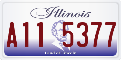 IL license plate A115377