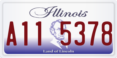 IL license plate A115378