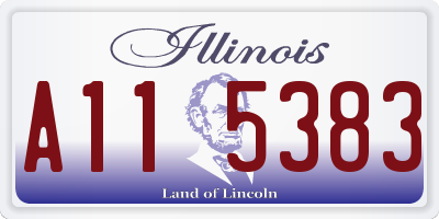 IL license plate A115383
