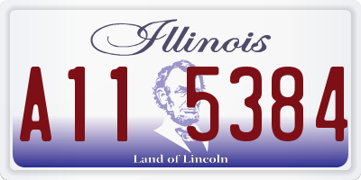 IL license plate A115384