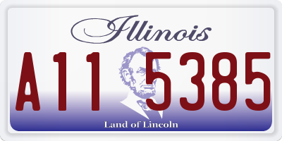 IL license plate A115385