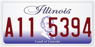 IL license plate A115394