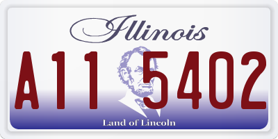 IL license plate A115402