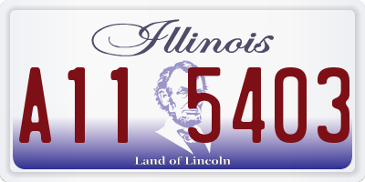 IL license plate A115403
