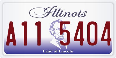 IL license plate A115404