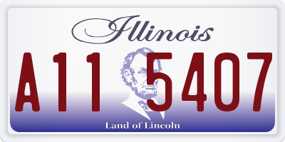 IL license plate A115407