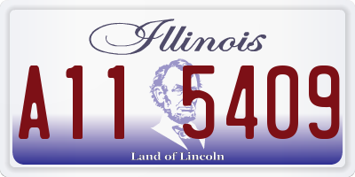 IL license plate A115409
