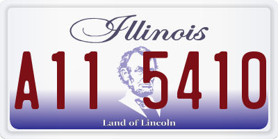 IL license plate A115410
