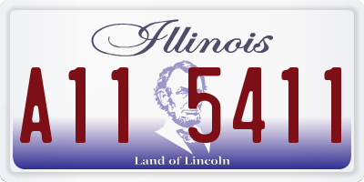 IL license plate A115411