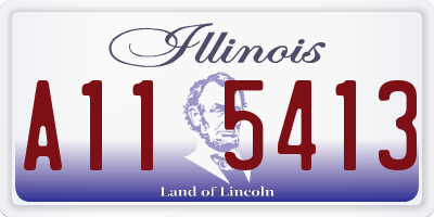 IL license plate A115413