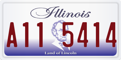 IL license plate A115414