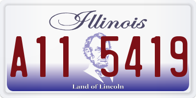 IL license plate A115419