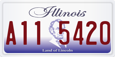 IL license plate A115420