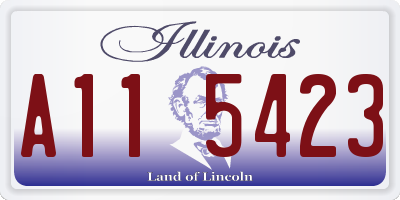 IL license plate A115423