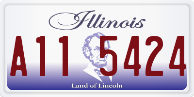 IL license plate A115424