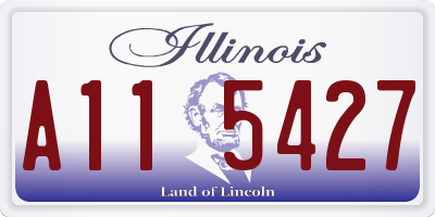 IL license plate A115427
