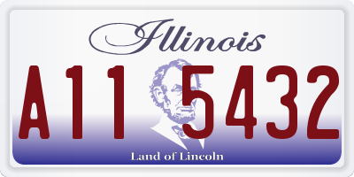 IL license plate A115432