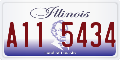 IL license plate A115434