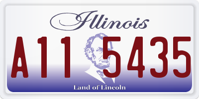 IL license plate A115435