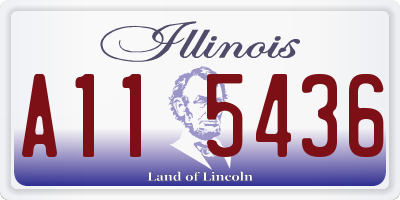 IL license plate A115436
