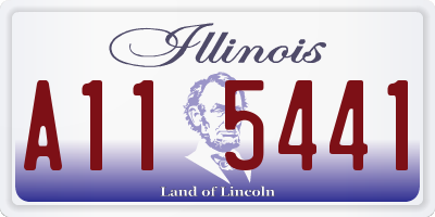 IL license plate A115441