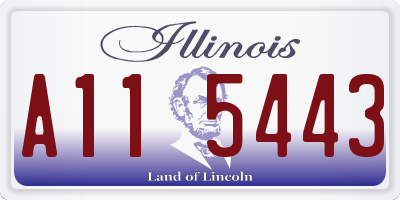 IL license plate A115443