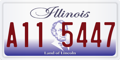 IL license plate A115447