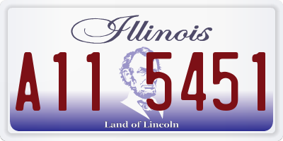 IL license plate A115451