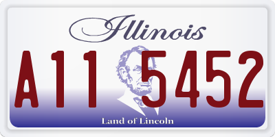 IL license plate A115452