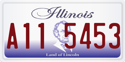 IL license plate A115453