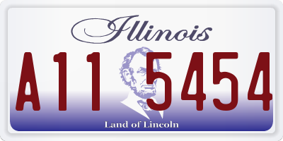 IL license plate A115454