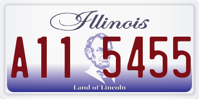 IL license plate A115455
