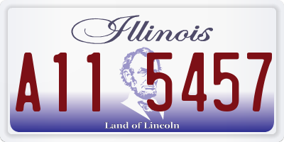 IL license plate A115457