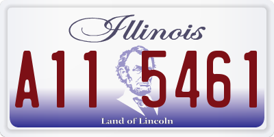 IL license plate A115461