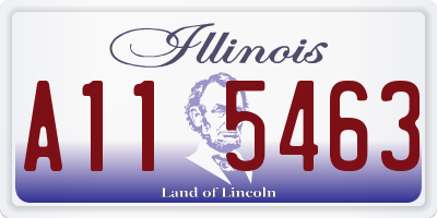 IL license plate A115463