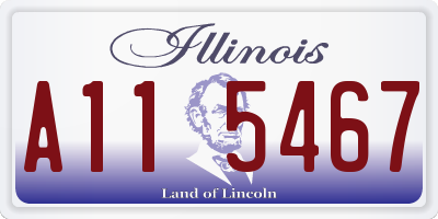 IL license plate A115467