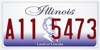 IL license plate A115473