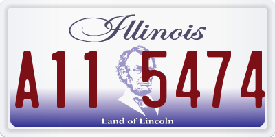 IL license plate A115474