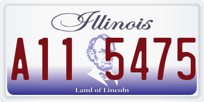 IL license plate A115475