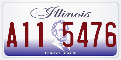 IL license plate A115476