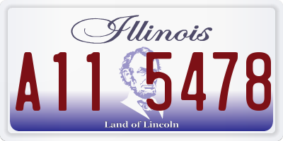 IL license plate A115478