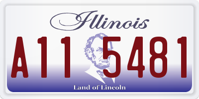 IL license plate A115481