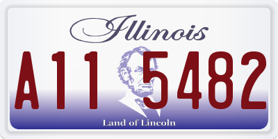IL license plate A115482