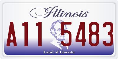 IL license plate A115483