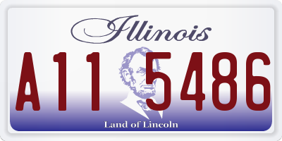 IL license plate A115486