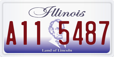 IL license plate A115487