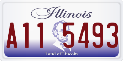 IL license plate A115493